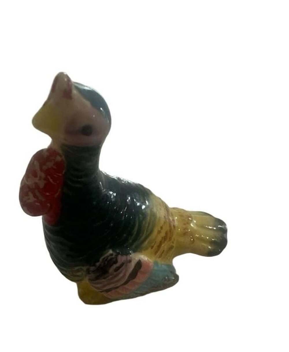 Crispin Ceramic Turkey Salt or Pepper Shaker Thanksgiving Decor half the set